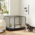 thumbnail image 2 of PawHut Cage pour Chien Robuste, Grande Cage pour Chien avec Roues et Plateau, 2 of 10
