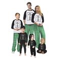 thumbnail image 2 of Xmas Personalized Green Raglan Pajamas for Family - Custom Your Own Design - Front Print Red Bottom Baby One Piece, 2 of 2