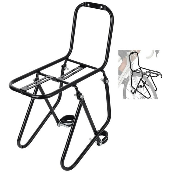 Steel Bike Front Rack Pannier for Mountain Bikes, Bicycle Carrier Bag Luggage Shelf for Cycling 15KG Capacity Rack