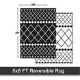 thumbnail image 7 of Outdoor Rug 5‘x8’ for Patios,Plastic Straw Waterproof Mats for Camping,Porch,RV,Picnic,Reversible, 7 of 7