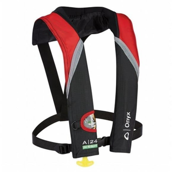 Onyx Outdoor 133200-100-004-15 A-24 In-Sight Automatic Inflatable Life Jacket Red-Grey