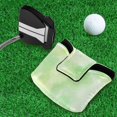 thumbnail image 5 of Haosy Light Green Soft Pastel Watercolor Golf Mallet Putter Cover Strong Magnetic Leather Golf Club Headcover Closure, 5 of 7