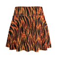 thumbnail image 2 of HELLHERO Polyester Spandex Fabric Tennis Skirt for Outing Golf Pickleball, Built-in Shorts 2 Side Pockets Golf Skirts, Tiger stripe print, 2 of 9