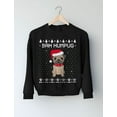 thumbnail image 4 of Tstars - Bah Humpug Funny Ugly Christmas Puppy Pug Dog Women Sweatshirt X-Large Green, 4 of 5