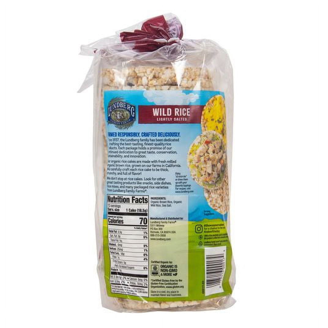 Lundberg Rice Cakes, Wild, Salted, Organic, Gluten Free-6 x 8.5 oz
