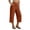 Orange, variant on Wide Leg Capri Pants For Women Comfortable Casual Solid Color Capri Pants With Pockets Summer Beach Vacation Outfits with Pockets