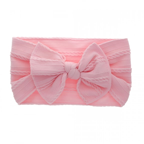 TUWAFE Infant Baby Girl Nylon Bow-Knot Headband,Newborn Headwrap for Daily Wear