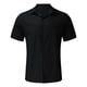 thumbnail image 2 of Camisas De Vestir Para Hombre 5xl Camisa sólida informal para hombre, camisa de manga corta con cuello vuelto, camisa Formal con botones (Black, XL), 2 of 5
