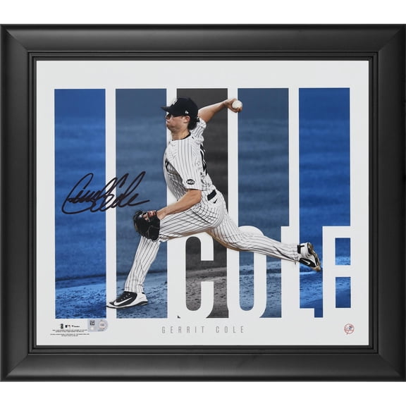 Gerrit Cole New York Yankees ramed Autographed 12.5" x 14.5 Player Panel Collage - Fanatics Authentic Certified