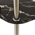 thumbnail image 3 of vidaXL 2-Tier Side Table Transparent & Black 38x38x50cm Tempered Glass, 3 of 5