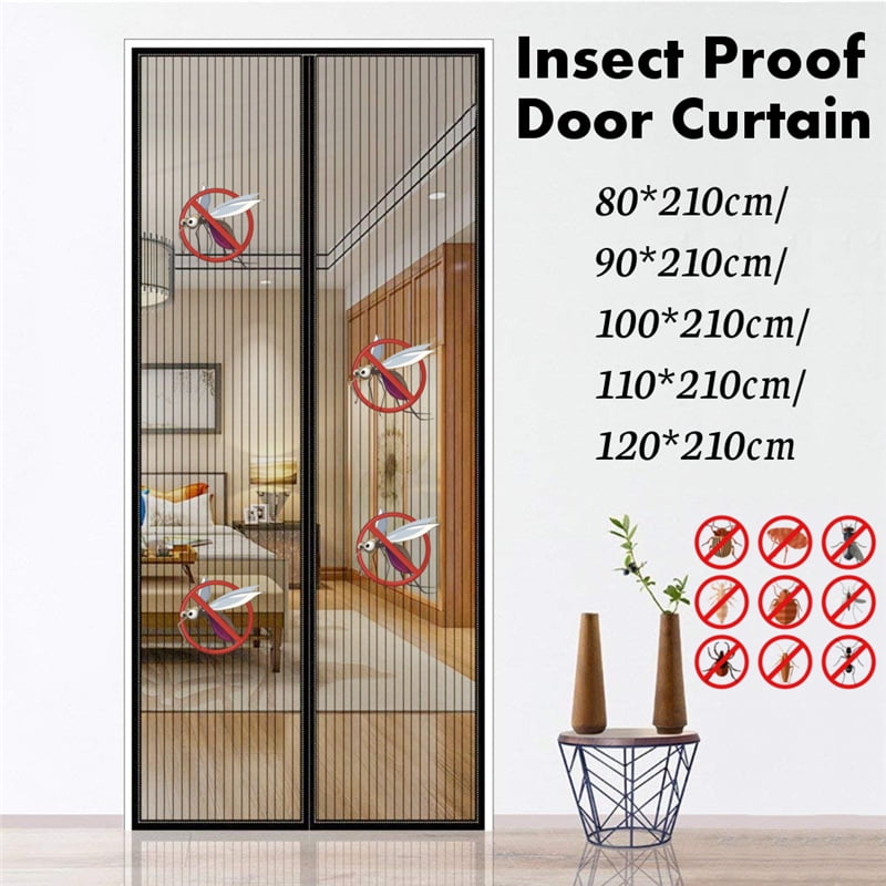 47 X 83 Magnetic Screen Door Mesh Window Curtain Keeps Mosquitoes