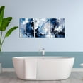 thumbnail image 5 of 3 Pieces Abstract Wall Art Modern Black and Blue Boho Picture Painting for Living Room Office and Bedroom Ready to Hang 12x16inchx3pcs (Black and Blue), 5 of 5