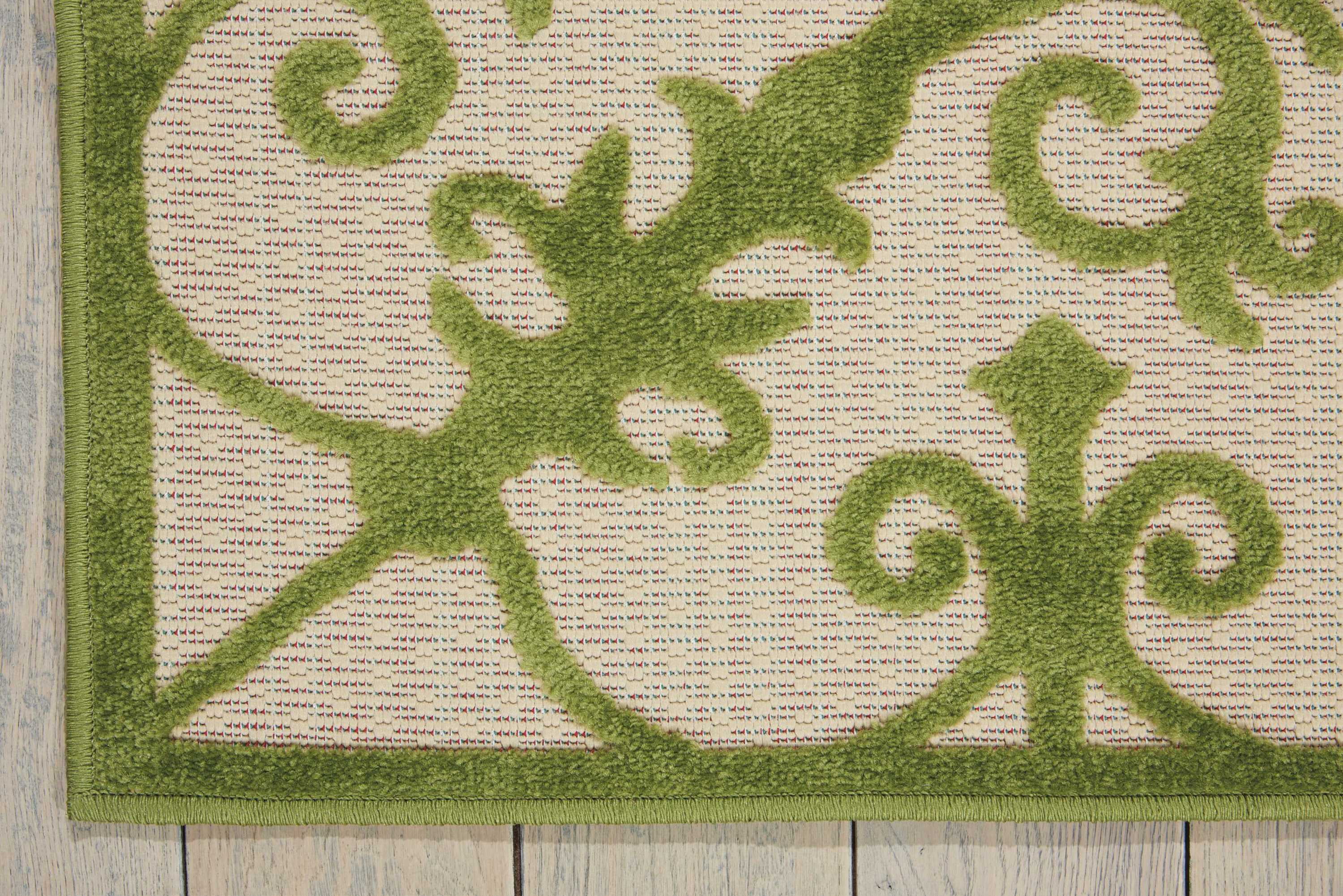 Nourison Aloha Indoor/Outdoor Green 9'6" x 13' Area Rug, (10x13)