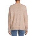 thumbnail image 5 of Dreamers by Debut Women’s Oversized V-Neck Sweater with Long Sleeves, Midweight, Sizes XS-XL, 5 of 5