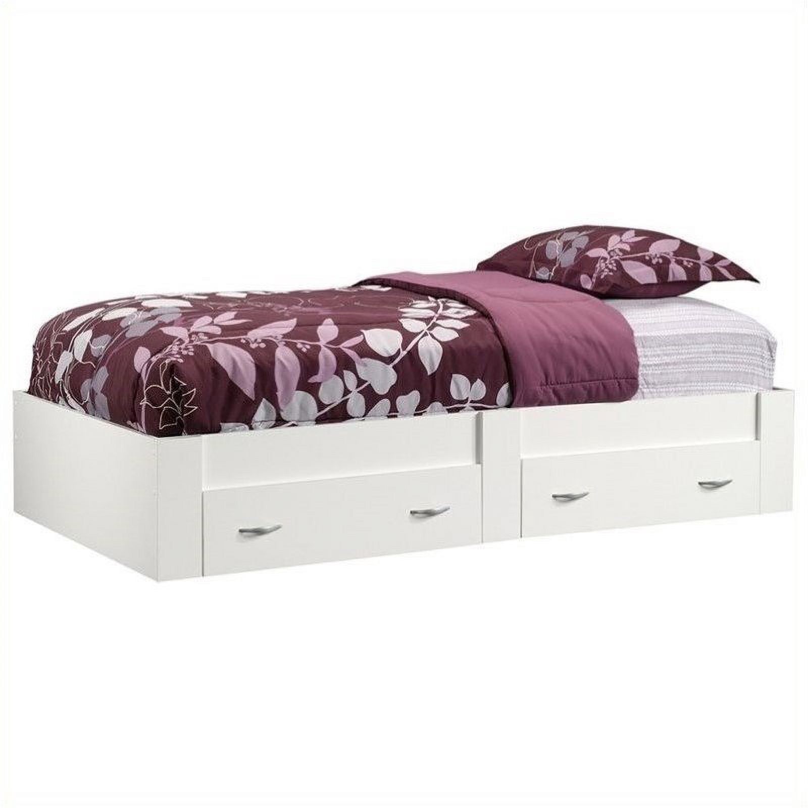 Kingfisher Lane Twin Platform Bed in Soft White