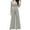 Gray, variant on Lenpel Women's 2 Piece Outfits Long Sleeve Crossover V Neck Crop Top High Waited Wide Leg Pants Fashion Streetwear Set