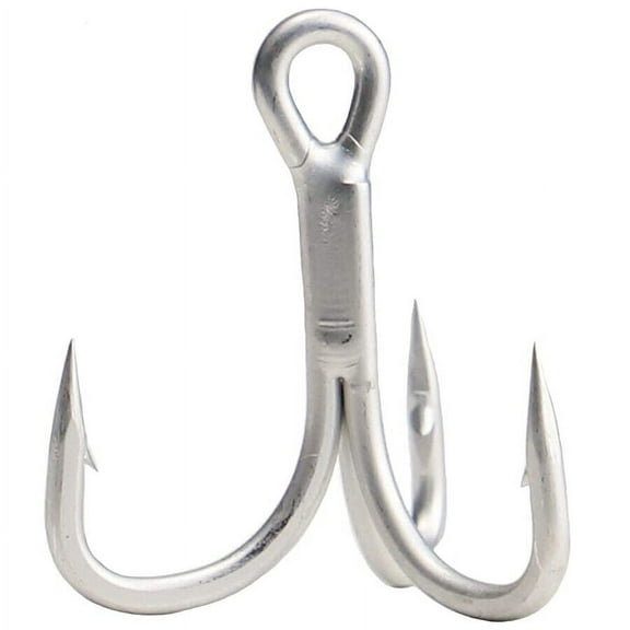 100PCS 3X Treble Hooks Saltwater Big Game Fishing Hooks Ultra Strong High Carbon Steel