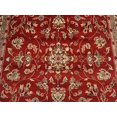 thumbnail image 3 of Tapis Rectangulaire Incroyable Rouge Floral Noué à la Main en Soie et Laine (10 x 7)', 3 of 7