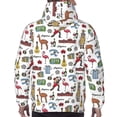 thumbnail image 7 of Rateoe Retro Style Pattern Mens Hoodie, Pullover Hooded Sweatshirt, Kangaroo Pocket Hoodie Ideal for Daily Wear, Travel and Home-3X-Large, 7 of 7