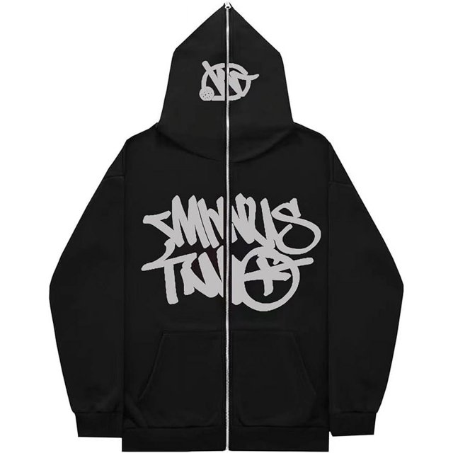 Sudadera con capucha y cremallera Minus-Two para hombre, chaqueta informal estilo hip hop Y2K, sudadera con capucha cargo unisex Minus-Two
