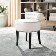 Angle View: Safavieh Mercer Collection Georgia Vanity Stool, White