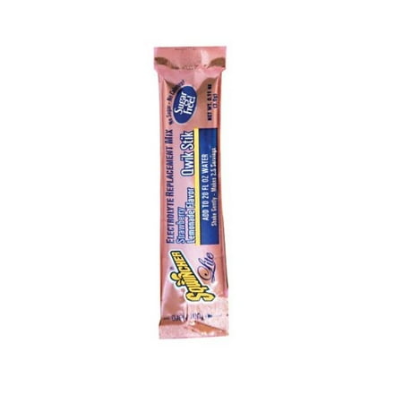 - Sqwincher Qwik Stik Lite Electrolyte Drink Powder Concentrate, Strawberry Lemonade, 50 Each per Package