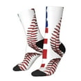 thumbnail image 2 of Women'S Novelty Funny Crew Socks Men'S Baseball Lace Flag Design Socks, 2 of 7