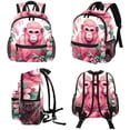 thumbnail image 4 of Pink Monkey Gorilla Cute Bag Diaper Backpack Baby Cushion Backpack Backpack for School Teens with Adjustable Strap and Large Capacity, Printed Design, 4 of 6