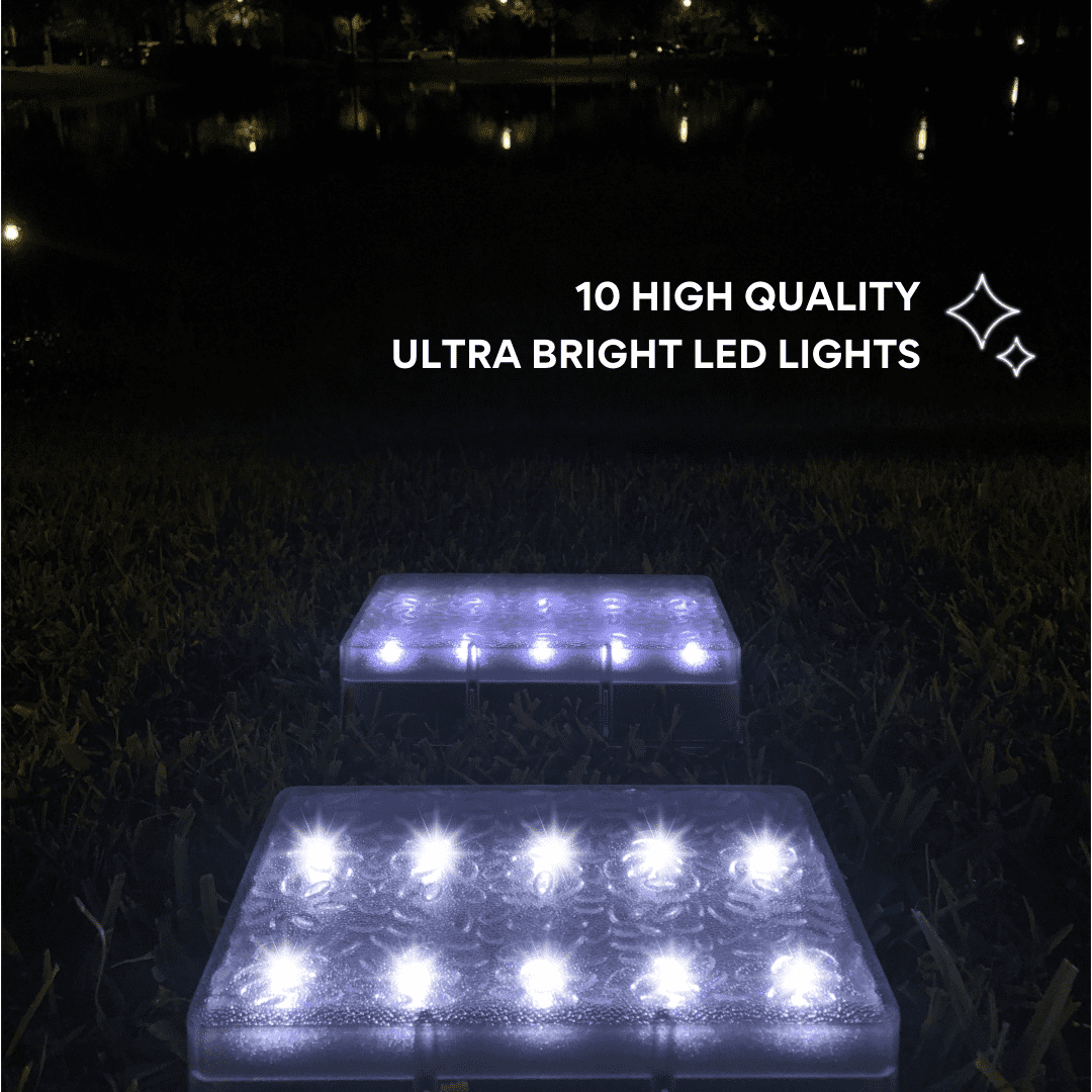 Solar Brick Warm White LED Light 6x9, Outdoor Lights, Path & Garden Lights, Solar Energy