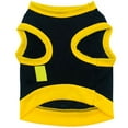 thumbnail image 1 of Methold Ropa para mascotas, abrigo animal con estampado de algodón, ropa animal sin mangas para exteriores e interiores Ropa para mascotas Borde negro y beige. L, 1 of 6