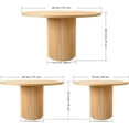 thumbnail image 2 of Kithkasa 48in 4-6 Kitchen Round Dining Table, Modern Wooden Kitchen Dining Table, Similar to Medieval Round Dining Table, Restaurant Furniture, Dining Kitchen, Leisure Coffee Table, 2 of 7