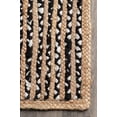 thumbnail image 5 of 4x6 Ft Black White & Natural Jute Area Rug, Hand-Woven, Reversible, Farmhouse Boho Style, Durable & Pet-Friendly Rug for Living Room, Dining Room, and Bedroom, 5 of 5