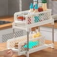thumbnail image 2 of Under Sink Organizers and Storage,Multi Purpose Sink for Storage and Storage 2-Layer Sliding Out of the Storage Rack Drawer under the Counter Or Storage in the Kitchen Laundry and Bathroom, 2 of 7