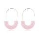 thumbnail image 1 of Pendientes colgantes multicolor liso semicírculo acrílico mujer pendiente regalo de aniversario elegante gancho para la oreja boda playa blanco Ropa, zapatos y accesorios Miscelánea Púrpura claro Qarigey AP010380-11, 1 of 6