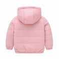 thumbnail image 3 of CHEEREAM Winter Windbreaker Jacket Boys Girls Middle Kids Hooded With Pockets Solid Color Short Cotton Kids Light Weighted Jacket, 3 of 6