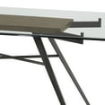 thumbnail image 4 of Armen Living Leah Glass Top Dining Table in Gray, 4 of 6