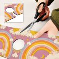 thumbnail image 6 of Yayeee Faucet Mat for Kitchen Sink 14.7" Diatomite Long Splash Guard Pad, Purple Retro Rainbow, 6 of 7