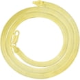 thumbnail image 2 of 925 Sterling Silver 2.5mm - 11.5mm Herringbone Chain, FREE Microfiber Cloth, Yellow Gold Plated Flat Imperial Link Mens Womens Necklace, Giorgio Bergamo, 2 of 8