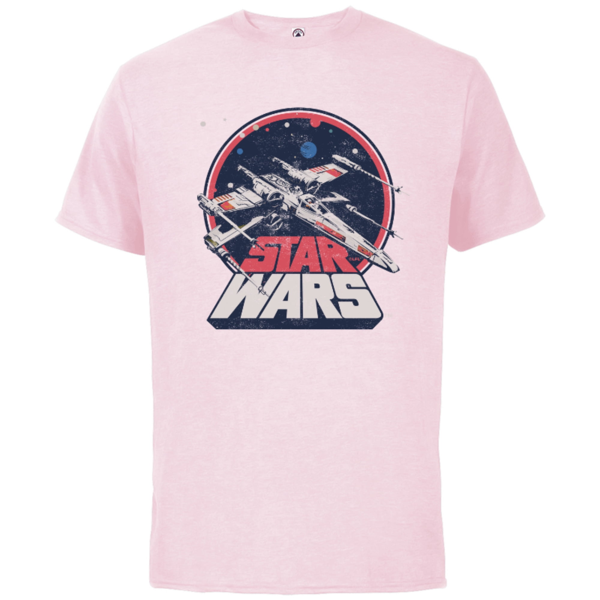 Star Wars X-Wing Starfighter Vintage - Short Sleeve Cotton T-Shirt for Adults - Pink - Walmart.com