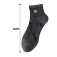 thumbnail image 5 of sunsanly 1 Pair Men Cotton Ankle Socks Mid-tube No Odor Mesh Solid Color Embroidery High Elasticity Anti-slip Sweat-absorption Anti-shrink Sports Four Season Socks, 5 of 8