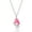 My Melody, variant on Sanrio Hello Kitty Brass Silver Plated Enamel Seated Necklace - 18'' Chain, Officially Licensed
