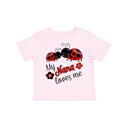 

Inktastic My Nana Loves Me with Cute Ladybugs Gift Toddler Boy or Toddler Girl T-Shirt