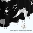 thumbnail image 6 of Black Halloween Bat Spider Pattern Shower Curtain 84"x72" ,Bathroom Decorative Shower Curtains Set with 12 Hooks,Modern Waterproof Washable Shower Curtain, 6 of 6