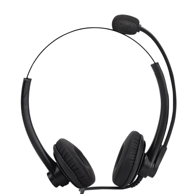 Noise Cancelling Adjustable Length Customer Service Headphone Telephone Headphone Smart Device For Computer