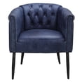 thumbnail image 2 of Moe's Shapkin Leather Arm Chair in Dark Blue, 2 of 3