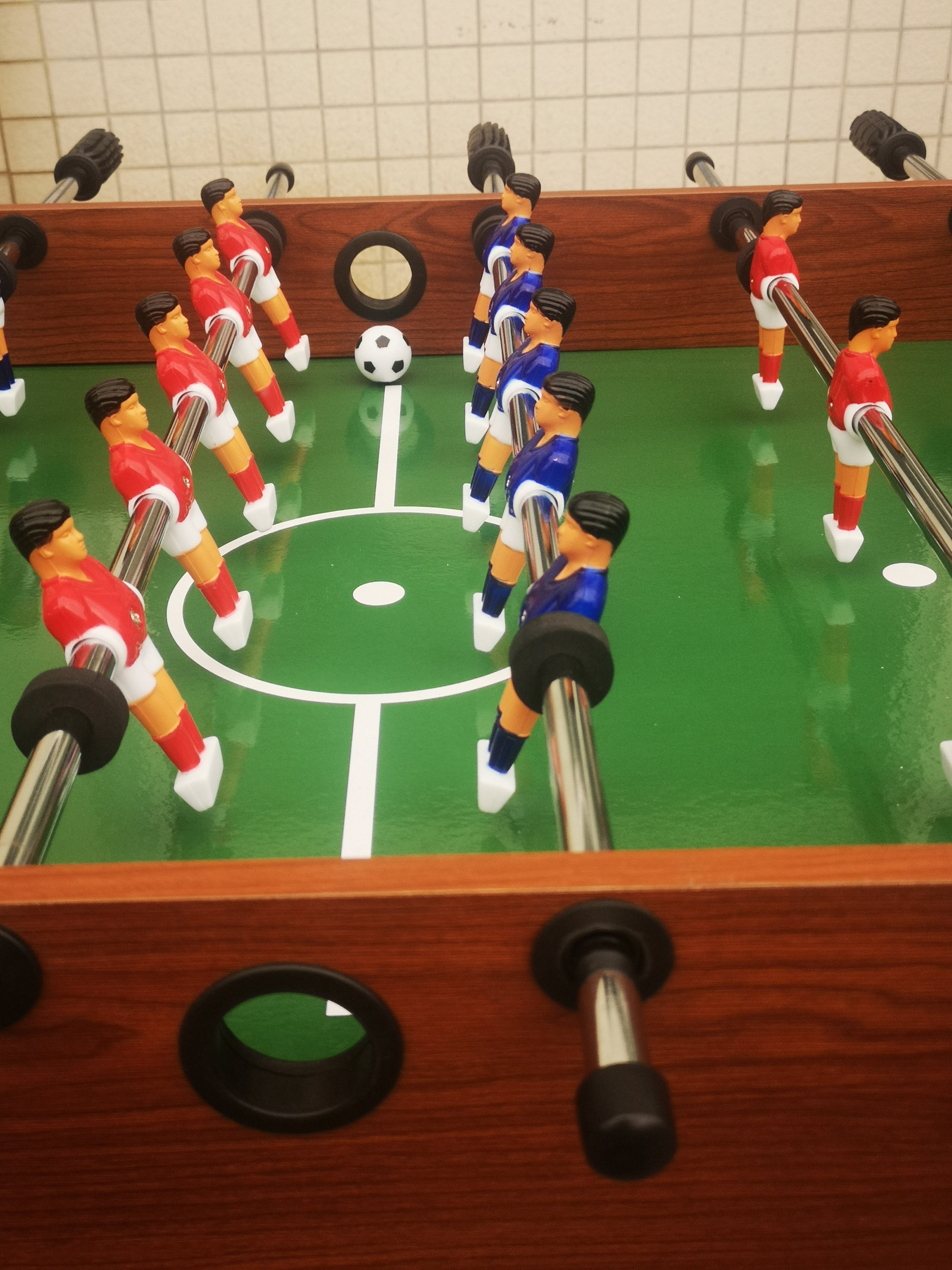 Segmart 48'' Competition Foosball Table for Kids, Wood Soccer Table with 4 Balls and 2 Cup Holders, Soccer Game Football Arcade with Heavy-Duty Legs for Indoor, Brown