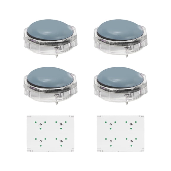 Uxcell 4 Pack Self-Stick Furniture Sliders with Nails, Furniture Moving Pads, Chair Leg Floor Protectors Fit 0.75"-1" Wood Feet for Carpet Hardwood Floors, Blue