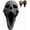 Black, variant on Gothic Skull Sculpture For Shelf Desk Decor, Spooky Skeleton Head Figurine Statue, Dark Academia Halloween Home Accent Collectible (Black)