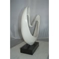 thumbnail image 4 of Nifao Modern Art White Love Statue Made of Resin – Modern Home Decor Sculpture, 19"L x 6"W x 22"H, 4 of 10