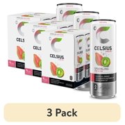 (3 pack) CELSIUS Sparkling Kiwi Guava, Functional Energy Drink 12 fl oz (pack of 4)